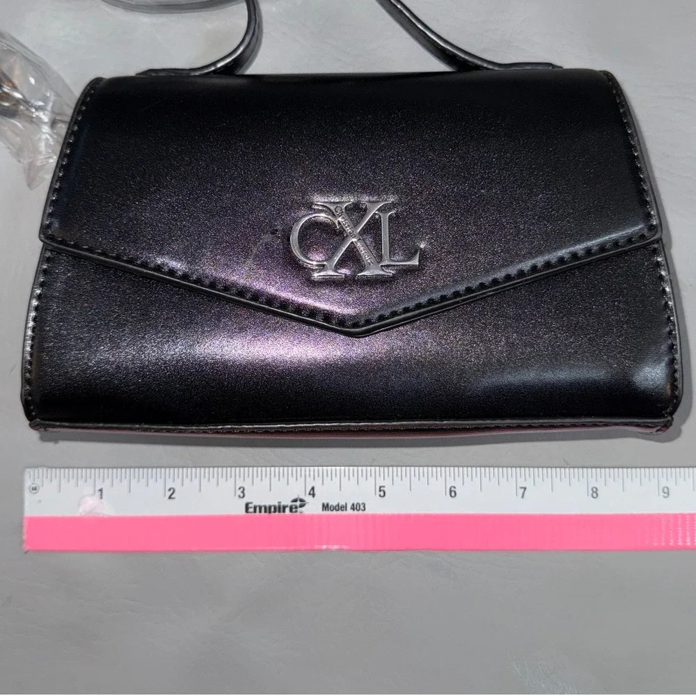 CXL by Christian Lacroix Laine Matte Patent Crossbody Bag Black NWT